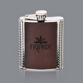 6 Oz. Brown Leather Trubner Hip Flask